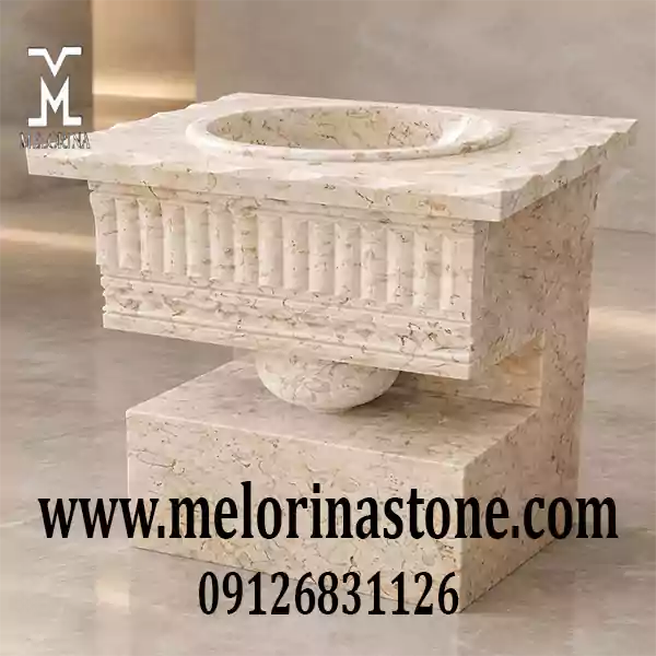 ویژگی های روشویی سنگی کوچک رومی جدید