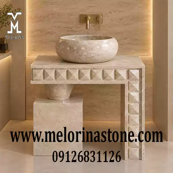 طراحی منحصر بفرد روشویی سنگی مینیمال جدید
