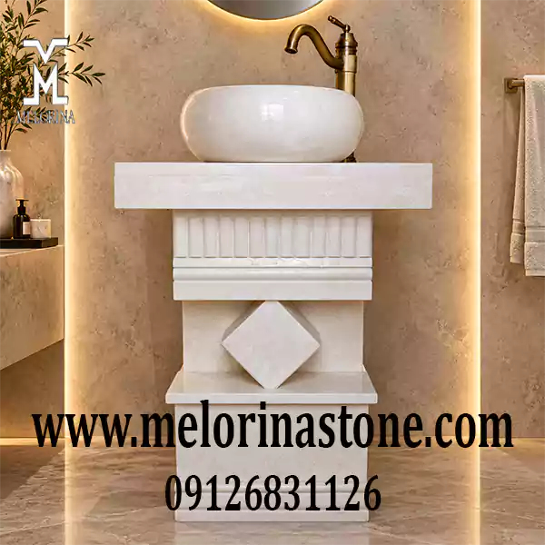 قیمت و نحوه سفارش روشویی سنگی تک پایه کوچک