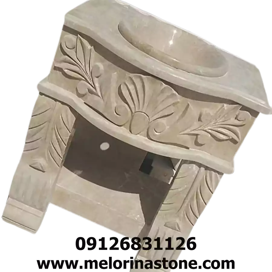 روشویی سنگی مدرن کرم