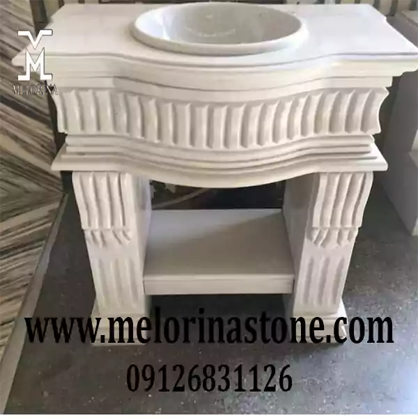روشویی سنگی سفید جدید یک انتخاب خاص و لاکچری