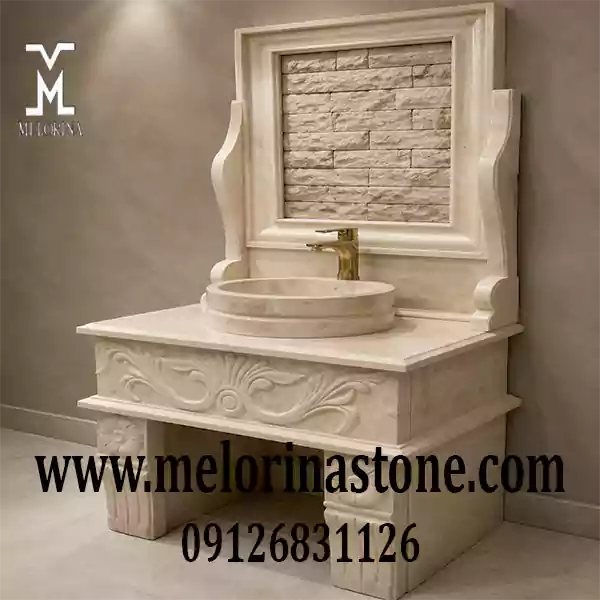 خرید مستقیم روشویی سنگی دوپایه جدید