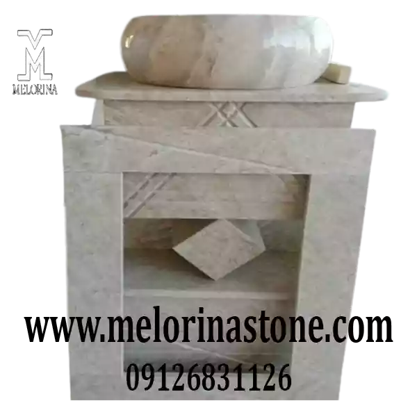 روشویی سنگی کوچک جدید آینه دار