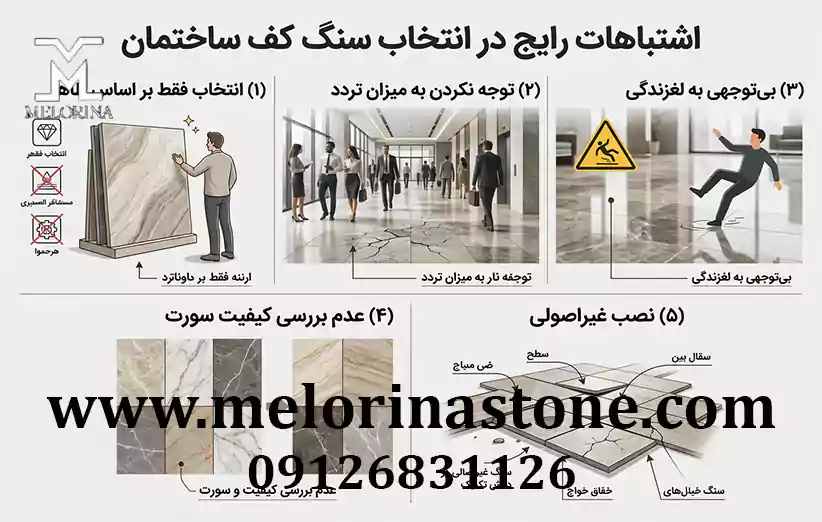 اشتباهات رایج هنگام انتخاب سنگ کف ساختمان