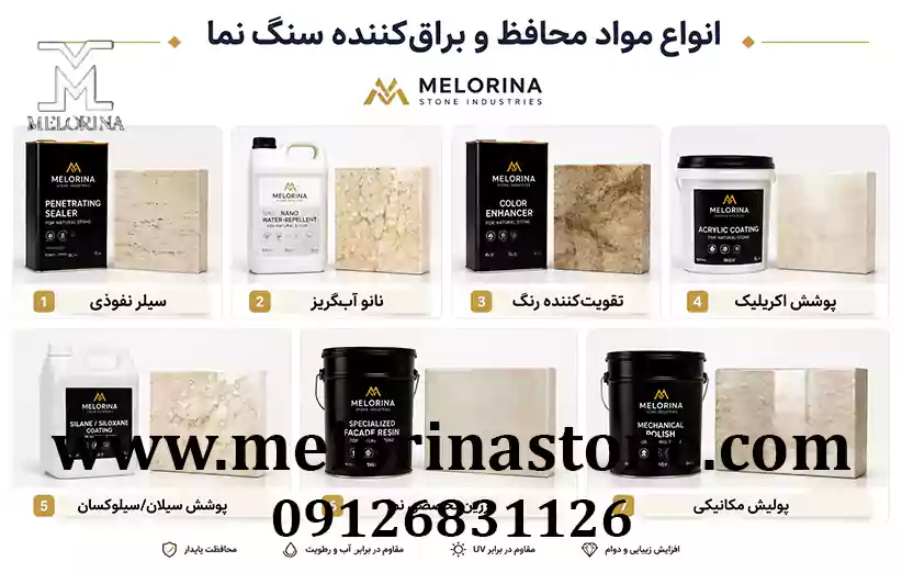 شناخت انواع مواد محافظ و براق کننده برای اینکه بدانیم چگونه سنگ نما را براق کنیم