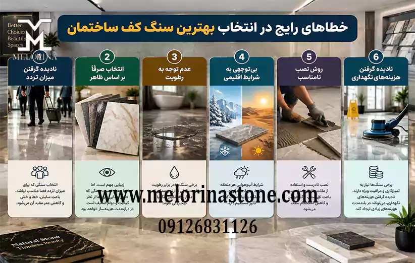 خطا های رایج هنگام انتخاب بهترین سنگ کف ساختمان